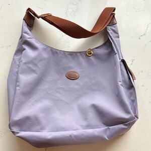 Longchamp Le Pliage Nylon Hobo Crossbody Bag Light Purple